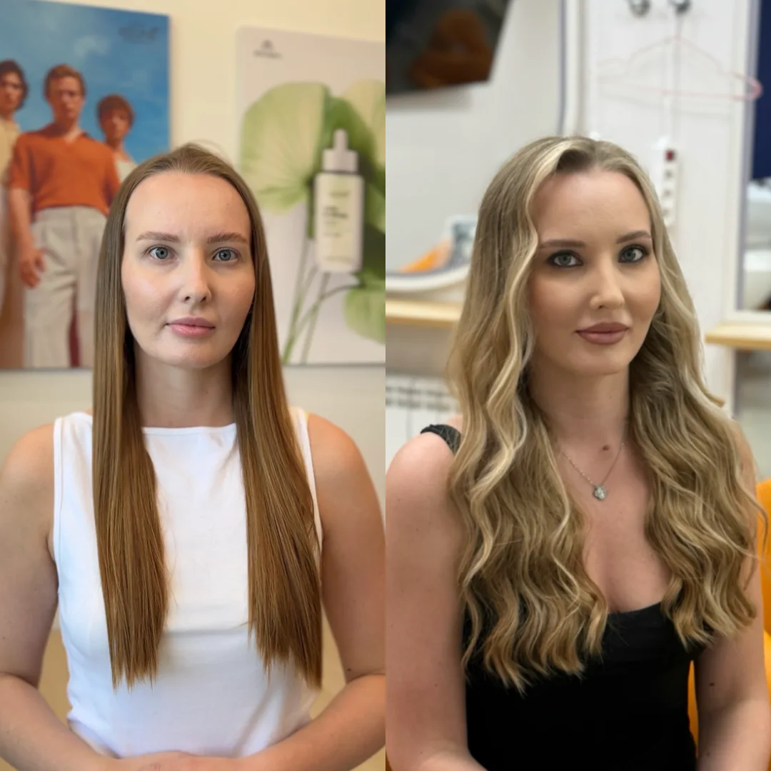 Ultimate Blonde — до и после, работа 2
